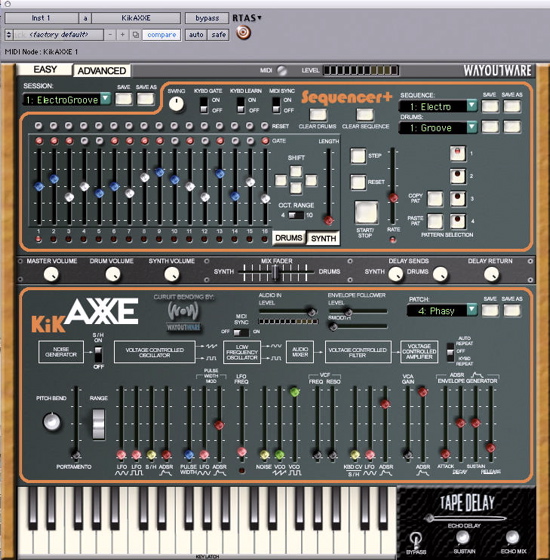 KikAxxe Arp Axxe virtual synthesizer