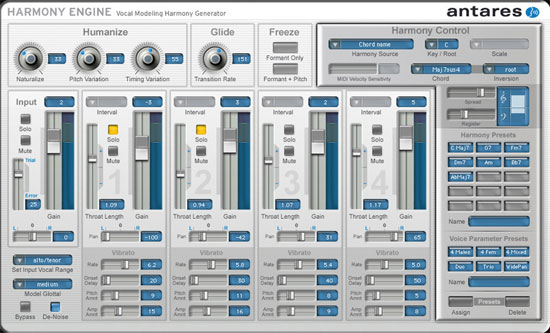 Antares release the Harmony Engine Vocal Modeling Harmony Generator for Mac and PC