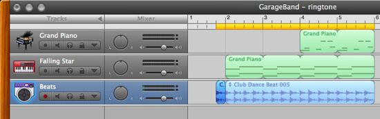 Select Some Audio In Garageband