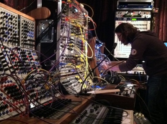 Alessandro Cortini in Trent Reznor's studio