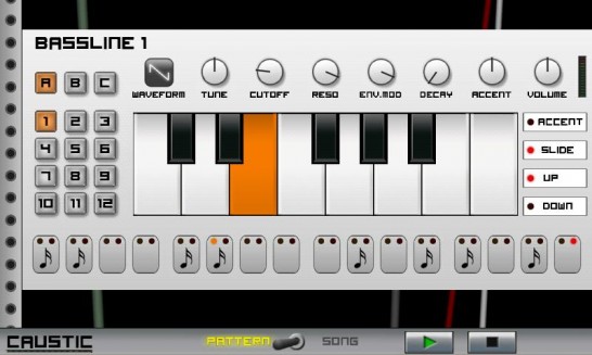 Android Synthesizer Caustic Music Rack