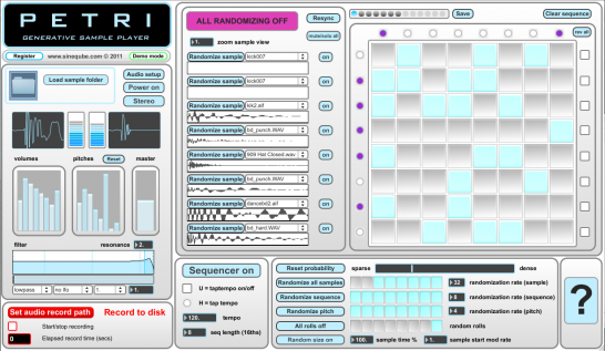 Generative music sampler