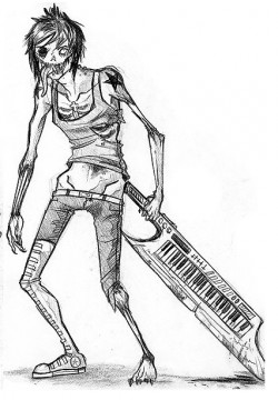 zombie with a keytar