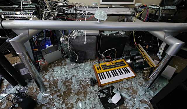 Glass Desk Synth Damage