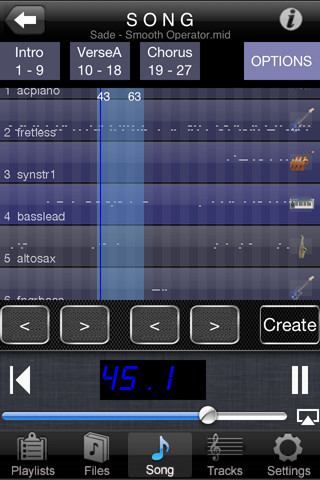 iPhone MIDI player