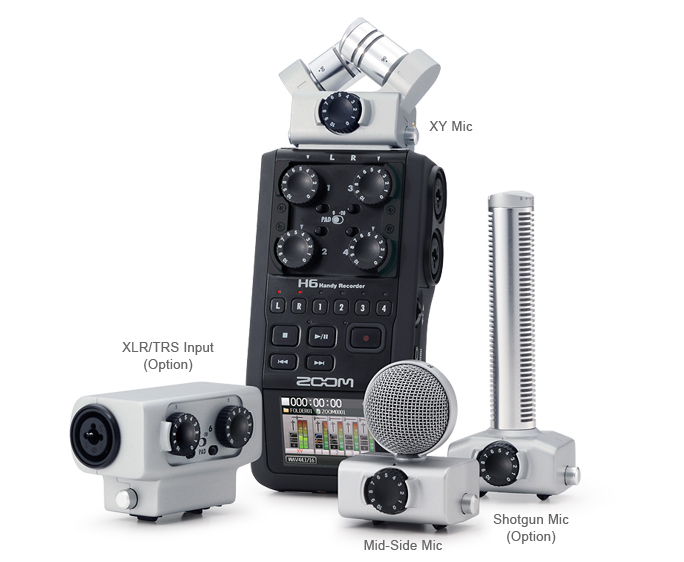 Zoom H6 Handy Recorder Offers Interchangeable Mic System – Synthtopia
