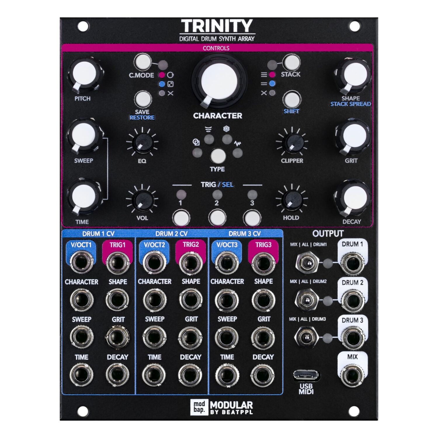 Cpd Module Trinity Modbap Modular Trinity & Hue Eurorack Modules Now Available – Synthtopia