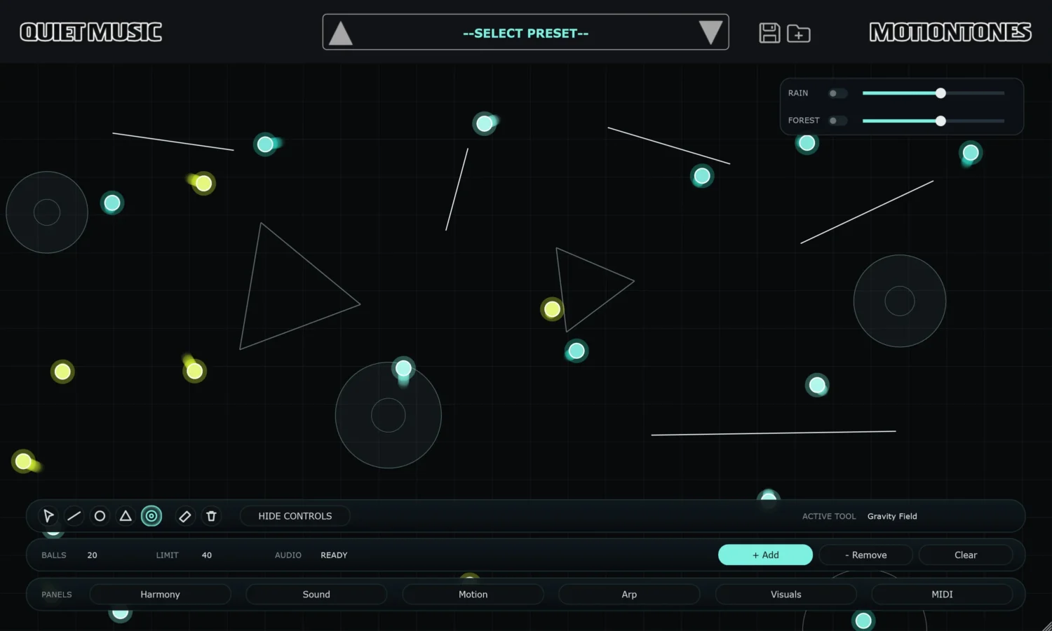 New App, MotionTones, Explores Generative Composition Through Interactive Physics